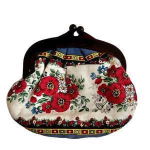 Delka France floral coin purse